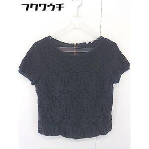 ◇ NARA CAMICIE ナラカミーチェ レース 半袖 Tシャツ カットソー サイズ0 ブラック レディース