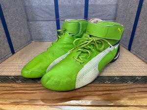 PUMA プーマ レーシングシューズ EVOSPEED MID PRO FIA2000公認 サイズ27.5cm グリーン USED