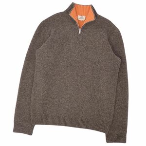 極美品 エルメス HERMES ニット セーター ハイネック ハーフジップ プルオーバー ウール カシミヤ トップス メンズ XL cf09om-rm05f11718