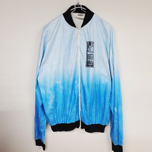 RB2-061【ペーパージャケット】90s Graphic JACKETS★グラデーションカラー★XL★Tyvek タイベック★USA アメリカ古着★ヴィンテージ