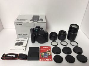 Canon 一眼レフカメラ 極上品★Canon EOS 9000D ★標準！望遠！単焦点 トリプルレンズセット