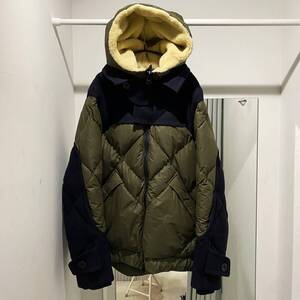 sacai サカイ 20AW キルティング パデッドジャケット カーキ size1 20-02414M【中目黒R12】