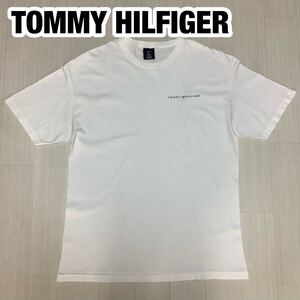 TOMMY HILFIGER トミーヒルフィガー 半袖Tシャツ XL ホワイト プリントロゴ フラッグロゴ