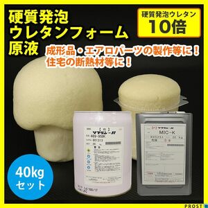 PROST 硬質発泡ウレタンフォーム原液/10倍 40kgセット/FRP 樹脂 補修 Z07