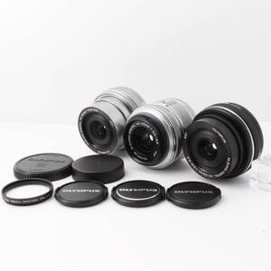 オリンパス　OLYMPUS M.ZUIKO DIGITAL 14-42mm F3.5-5.6 EZ ED MSC ズームレンズ　まとめ３点　ジャンク　レンズキャップ付き