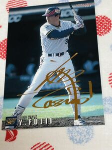 カルビー プロ野球チップスカード 箔押しサイン入り オリックス・ブルーウェーブ 藤井康雄