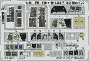 エデュアルド ズーム1/48 FE1369 F-16D Block 30 for Kinetic Model kits