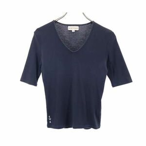 エンポリオアルマーニ 半袖 Vネック Tシャツ M ネイビー Emporio Armani レディース