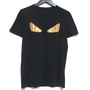 美品 FENDI フェンディ GOLD BUG EYES ショートスリーブ 半袖 モンスター Tシャツ FY0895 A3LW Sサイズ 175/96A ブラック