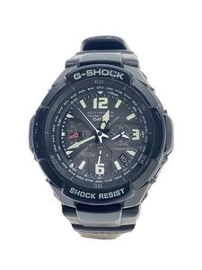 CASIO◆ソーラー腕時計・G-SHOCK/アナログ/BLK