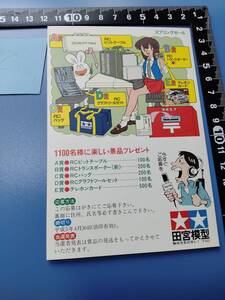 【プラモのモ子ちゃん】平成5年4月スプリングセール応募はがき ダブリ８ 藤田幸久/ふじたゆきひさ/タミヤ/田宮模型