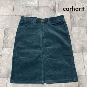 carhartt カーハート ひざ丈スカート コーデュロイ ワークブランド ストリート アメカジ エドウィン ネイビー サイズXS 玉SS2069