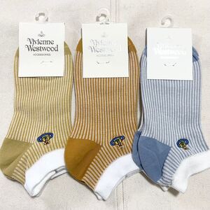 【中古 未使用】Vivienne Westwood 靴下 3足セット くるぶし丈