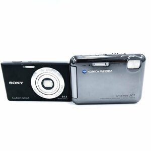 1円スタート 2点まとめ KONICA MINOLTA コニカ ミノルタSONY ソニー サイバーショット デジタルカメラ ブラック シルバー 動作未確認