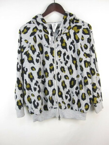 ジョイリッチ JOYRICH パーカー ジャケット ジップアップ 柄 S グレー D324