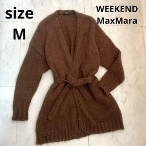 ☆美品☆WEEKEND MaxMara モヘア ロングカーディガン ブラウン