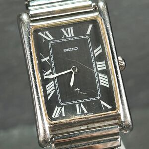 希少 1970年代製 SEIKO セイコー 2220-3560 腕時計 機械式 手巻き アナログ スクエア ヴィンテージ 亀戸製 ステンレススチール 動作確認済