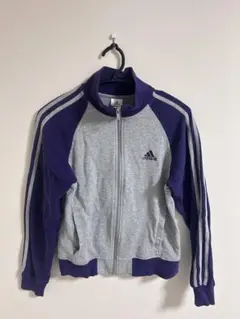 adidas グレー/パープル トラックジャケット　Sサイズ