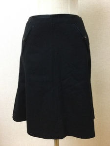 ジルスチュアート 黒のスカート アンゴラ混 飾りポケット サイズ0