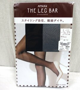 未開封 ATSUGI アツギ ストッキング スモールダイヤ柄 サイズL～LL 黒 ブラック