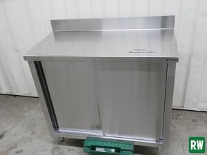 調理台 タニコー/tanico TRE-WCT-945 ステンレス 900×450×800mm 業務用 店舗 厨房 DIY 戸棚 食器庫 収納 自在中段一段付 [4-B403]