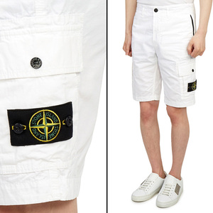 送料無料 24 STONE ISLAND ストーンアイランド 7615L11WA V0001 ホワイト バミューダパンツ ショートパンツ size 32