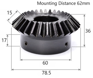 モジュール 2.5 歯数 30 穴径 18mm キー溝 6mm 速比 1:1 スチール ベベルギヤ 歯車