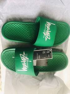 未使用 NIKE x STUSSY BENASSI 27cm パイングリーン/セイル　ナイキ　ステューシー　ベナッシ