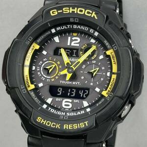 良品 G-SHOCK GW-3500B-1AJF スカイコックピット タフソーラー 電波受信 電波ソーラー マルチバンド6 ブラック イエロー 反転液晶