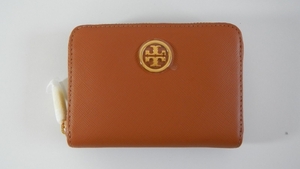 トリーバーチ　TORY BURCH　コインケース　キーケース　カードケース　ブラウン　茶　ジップ　ファスナー　ジッパー　シンプル　新品