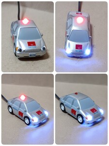 ダミースキャナー セコム パトカー チョロQ LED 12V 3灯点滅 防犯 警備 盗難防止　ミニカー　