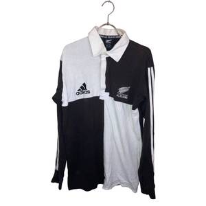 00’ｓ初期adidas NEW ZEALAND ALL BLACKS 長袖ラガーシャツ　S