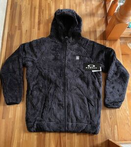 新品950　OAKLEY　POLAR　HOODIE　ICON SHAGGYポーラテックHiLoftジャケット　黒　L