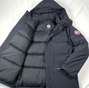 廃盤品★希少L 美品 CANADA GOOSE【冬の王者】カナダグース カムループス ダウンジャケット メンズ KAMLOOPS フード脱着可 4078JM ネイビー