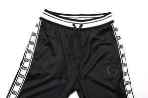 ドルチェ＆ガッバーナ メンズ DGロゴ ジャージ ナイロンパンツ ブラック サイズ54 DOLCE&GABBANA NYLON TRACK PANTS GVETAZ HU7B7 新品