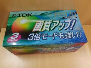 【菊水-11879】TDK/HS120/VHS/ビデオテープ/3巻セット/未開封品（yu）