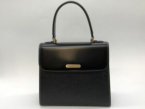 美品 Burberrys バーバリー ハンドバッグ レザー ブラック 黒 トップハンドル レディース