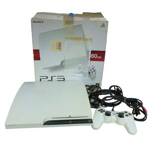 ◆ジャンク品◆SONY ソニー PS3 PlayStation3 CECH-2500A 白 ホワイト 割れ有 kyX9373NK