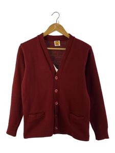 A+/school cardigan/メキシコ製/カーディガン(薄手)/L/ウール/RED