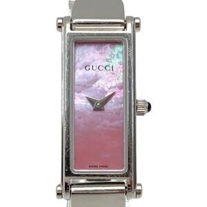 ☆☆ GUCCI グッチ バングルウォッチ 1500L シェル文字盤 クォーツ レディース 腕時計 傷や汚れあり