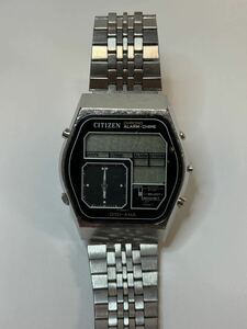 【1円〜】CITIZEN シチズン DIGI-ANA アナデジ ALARM-CHIME 腕時計 シルバー色 メンズ 不動品