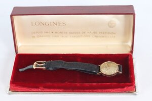 LONGINES ロンジン Cal.410 ゴールド文字盤 ラウンド 手巻き レディース 腕時計 0569-YN