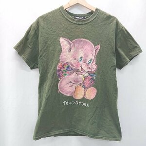 ◇ UNDERCOVER アンダーカバー MAD STORE ミリタリー ノスタルジア トイ 半袖 Tシャツ サイズM カーキ系 レディース E