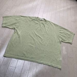 4041☆ BEAUTY&YOUTH UNITED ARROWS 半袖ニット 半袖カットソー レディース グリーン オーバーサイズ