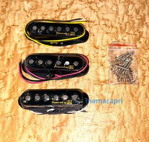 新品Powered by LACE Staggered Polepiece Alnico5 Stratocaster Pickup BlackセットSet スタッガード ポールピース ストラト ピックアップ