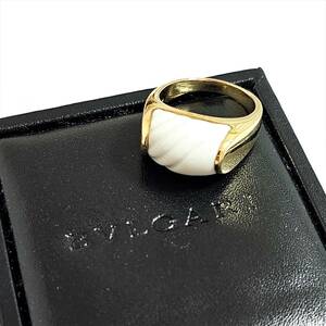 BVLGARI　ブルガリ　リング　指輪　750YG　セラミック　トロンケット　Vintage　箱付き