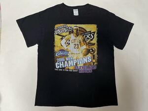 2016 NBA CHAMPIONS LEBRON JAMES レブロンジェームズ クリーブランドキャバリアーズ 両面プリントTシャツ サイズL DELTA PRO WEIGHT