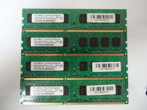 ☆SanMaxTechnologies PC3-12800U 4GB×4枚（16GB) BIOS確認済☆３