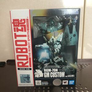 440 美品 フィギュア ROBOT魂 ＜SIDE MS＞ RGM-79N ジム・カスタム ver.A.N.I.M.E. ジムカスタム 模型 完成品 機動戦士ガンダム バンダイ