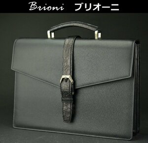 【Brioni】ブリオーニ Brioni クロコダイル　グレインロドスレザー　ブリーフケース ビジネスバッグ ★未使用品　定価50万円以上　